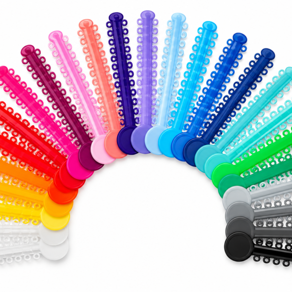 Elastomeric Orthometric Ligature O-Ties - Modular Assortment Of Colors
