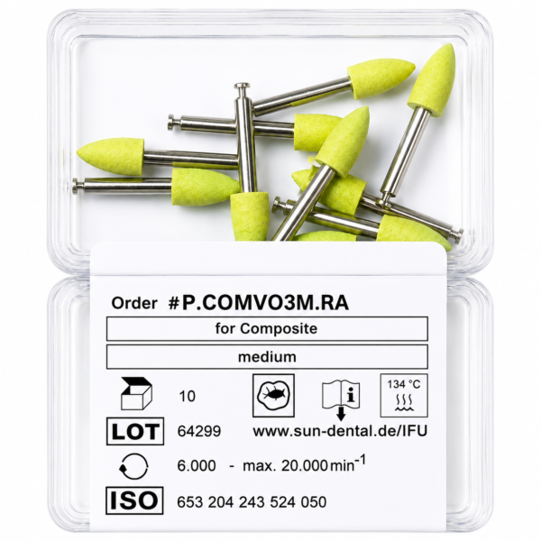 Sun Dental P.COMVO3M.RA Polisher for COMPOSITE - FLAME 2 - Fine